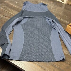 Blue Long-Sleeve Athletic Top